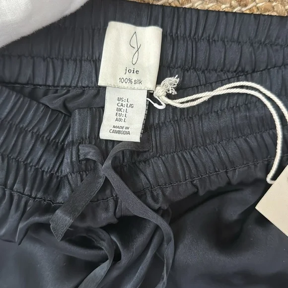 Joie black silk pants wide leg palazzo - Picture 9 of 14